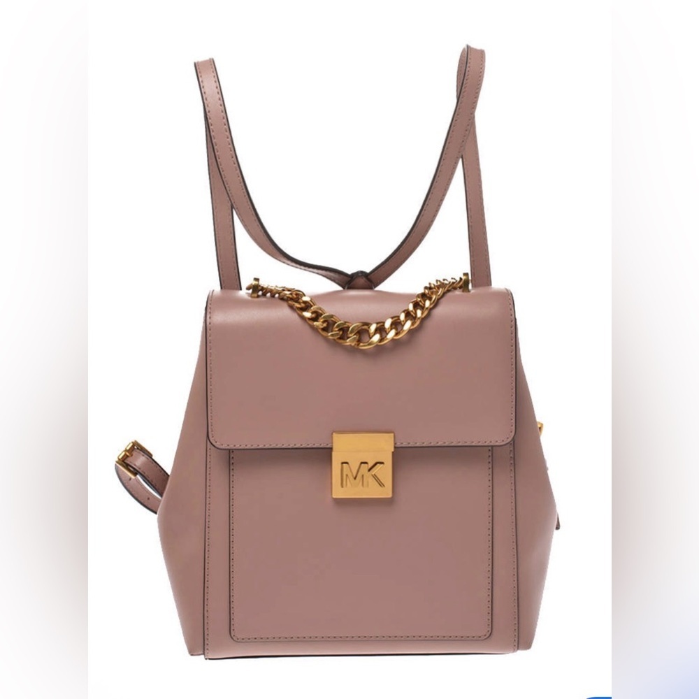 Michael Kors Brown Backpack with Gold Chain - Picture 2 of 13